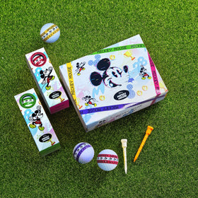 Volvik Disney themed golf balls on display stand for collectors
