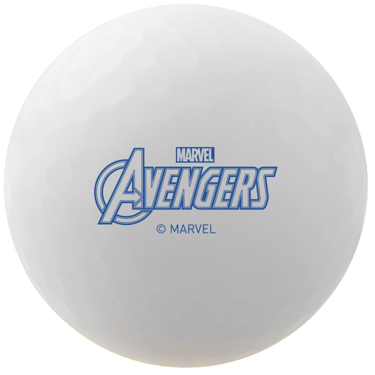 Volvik Marvel ball logo close-up showing vibrant color for quick on-course recognition