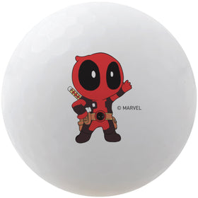 Volvik Marvel golf balls in bright colors with detailed graphics for easy spotting.