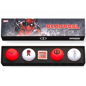 Volvik Marvel Dead Pool golf ball design for on-course visibility and tracking.