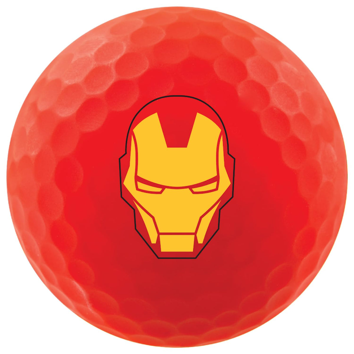Volvik Marvel ball in flight showing vivid colors for easy tracking.