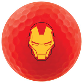 Volvik Marvel ball in flight showing vivid colors for easy tracking.