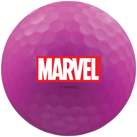Volvik Marvel Black Panther ball close-up showing the matte finish and glare reduction benefits.