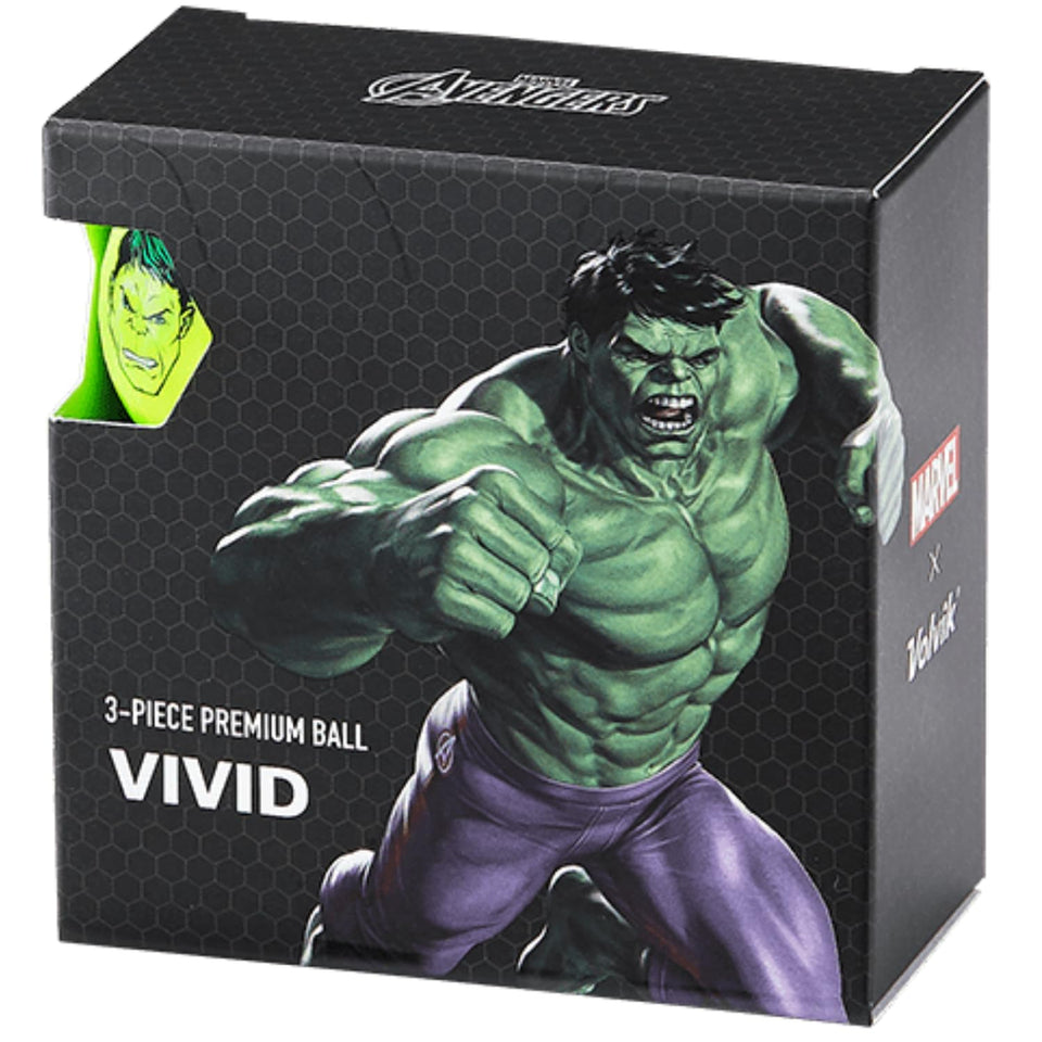 Volvik Marvel Hulk green 4-ball pack offers high visibility for precise aiming.
