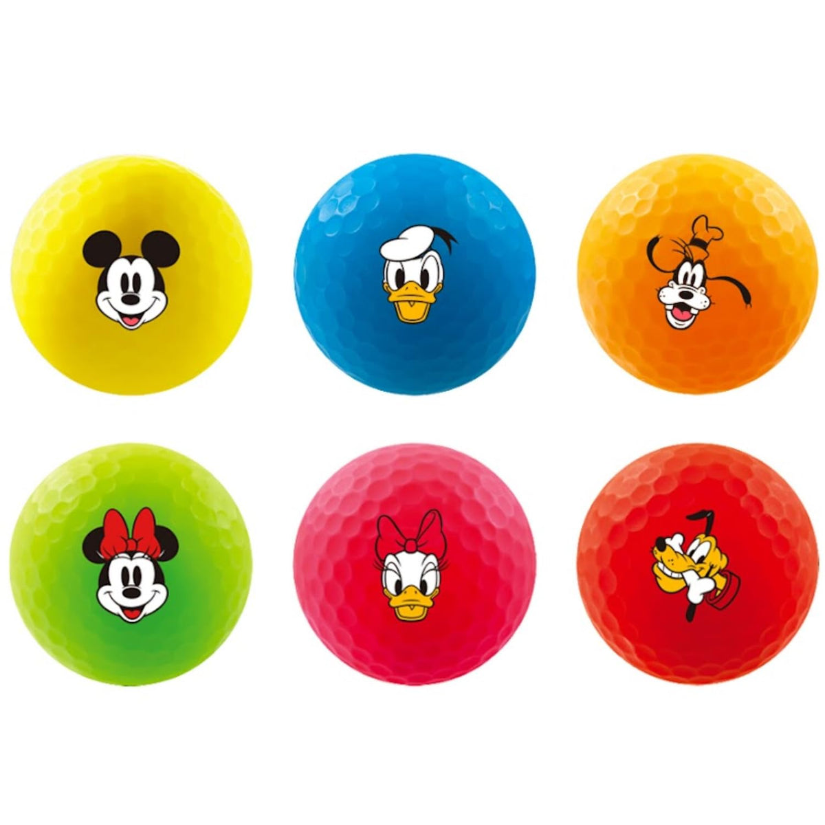 Volvik Mickey & Friends Vimat golf balls, side view, bold artwork aids quick identification on the course.