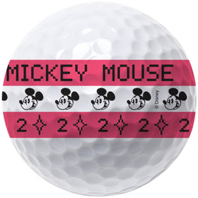 Volvik Mickey Mouse Digiverse ball side view highlighting design on course