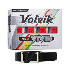 Volvik New Vivid pink matte golf balls in a 12 pack for better on course visibility