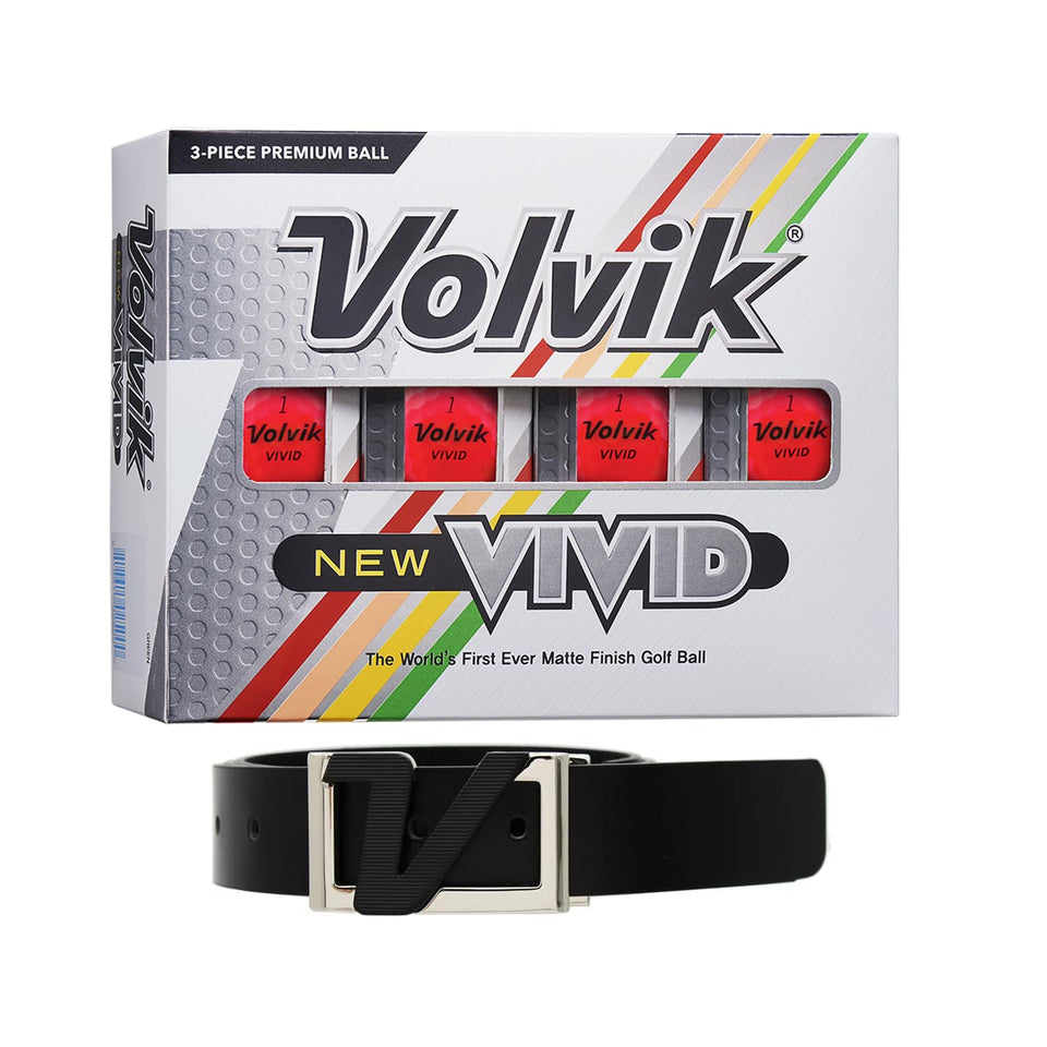 Volvik New Vivid pink matte golf balls in a 12 pack for better on course visibility