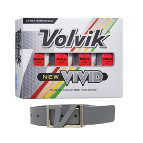 Volvik New Vivid matte ball close-up showing premium feel and reduced glare.