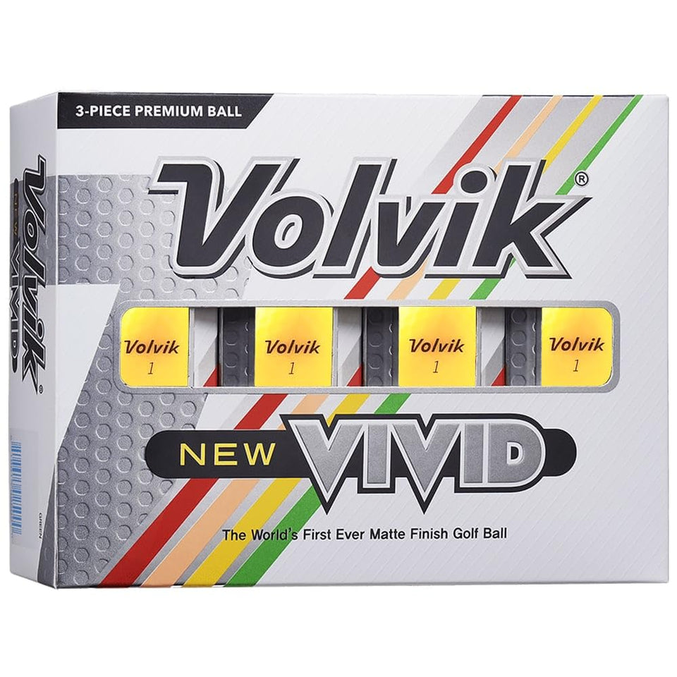 Volvik New Vivid matte yellow golf ball boosts visibility in flight and on greens
