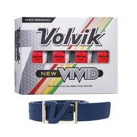 Volvik New VIVID pink golf balls for enhanced flight visibility.