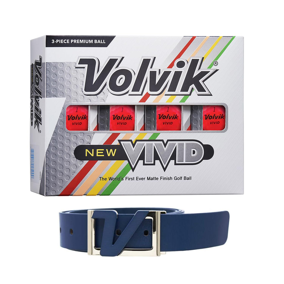 Volvik New VIVID pink golf balls for enhanced flight visibility.