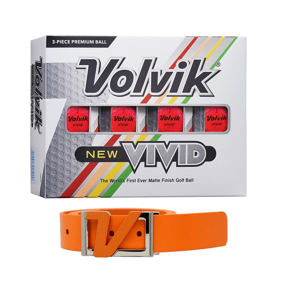 Volvik VIVID pink matte golf ball offers improved visibility for easier tracking on course.