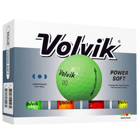 Volvik Power Soft golf ball with glossy finish enhances visibility and premium feel on the course.