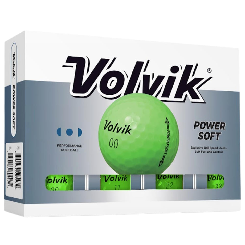 Volvik Power Soft golf ball with glossy finish enhances visibility and premium feel on the course.