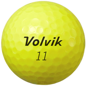 Volvik Power Soft golf balls showing the 332 dimple pattern for stable flight