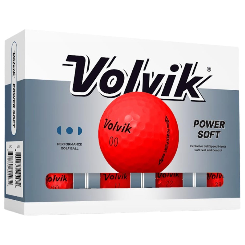 Volvik Power Soft golf balls with a premium glossy finish for better visibility on the course.