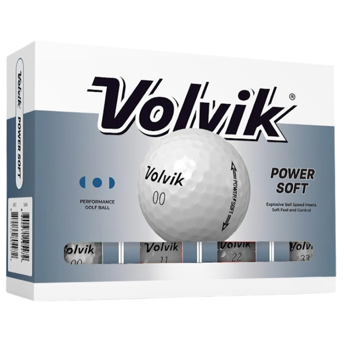 Volvik Power Soft golf balls with glossy finish enhances visibility and premium feel.