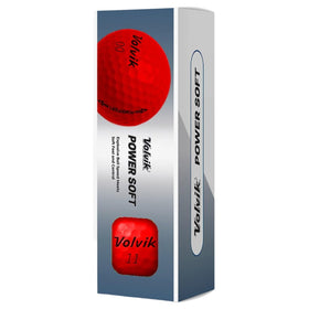 Volvik Power Soft golf balls with ionomer cover for fast speed and improved control.
