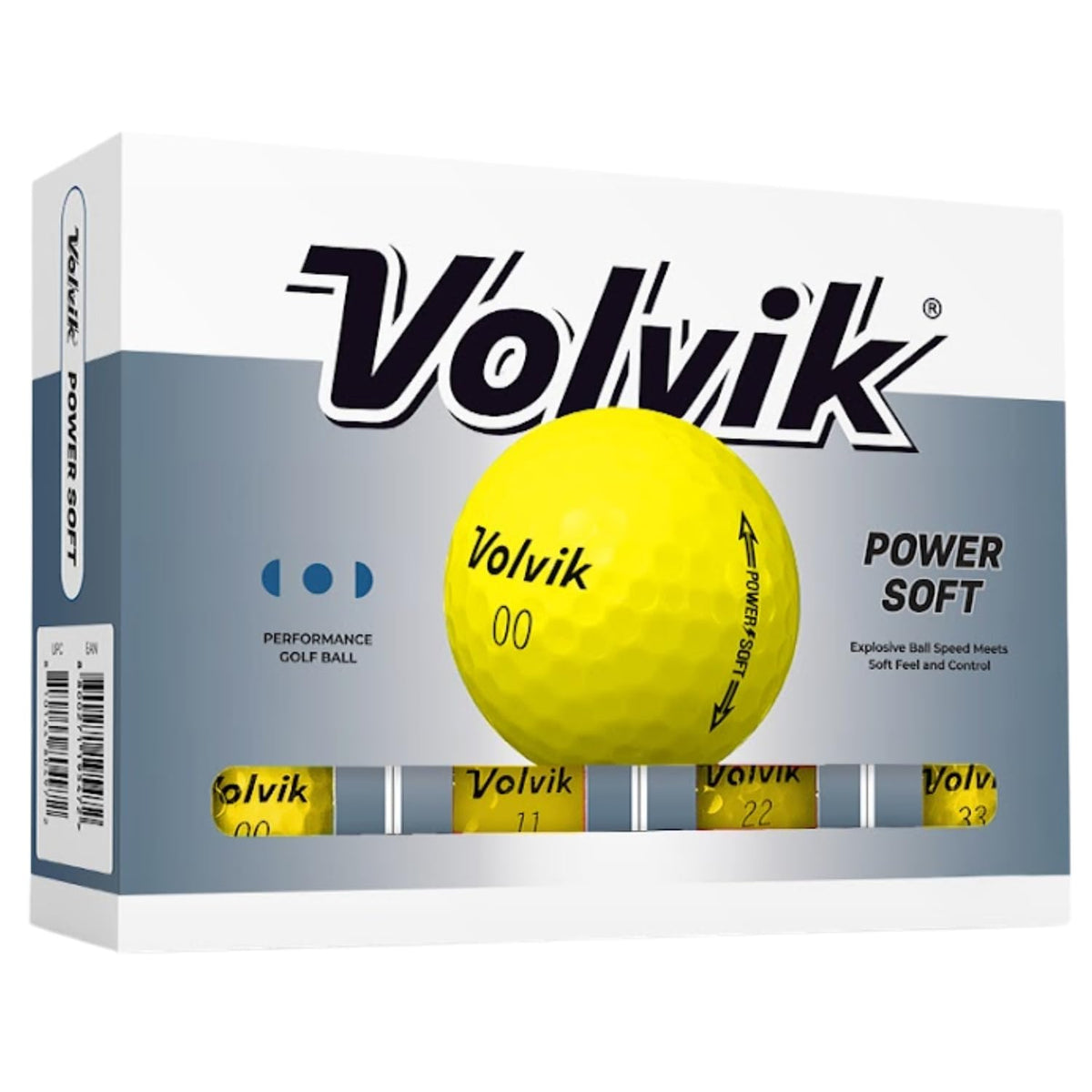 Volvik Power Soft golf balls with glossy yellow finish enhance on-course visibility