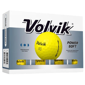 Volvik Power Soft golf balls with glossy yellow finish enhance on-course visibility