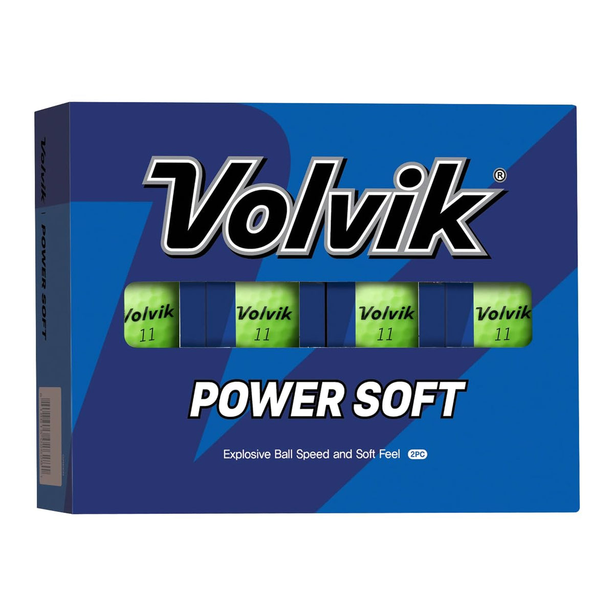 Volvik Power Soft Green golf balls with 322-dimple pattern for stable flight.