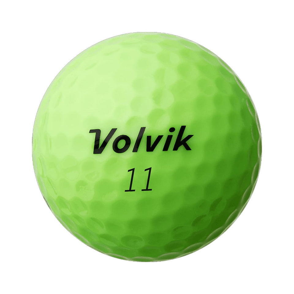 Volvik Power Soft Green golf balls with a glossy finish for easy greenside visibility.