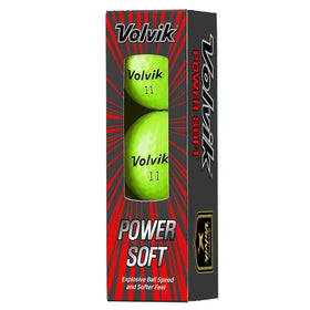 Volvik Power Soft Green greenside control with a soft ionomer cover for better feel.