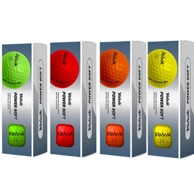 Volvik Power Soft ionomer cover delivers fast ball speed with reliable control.