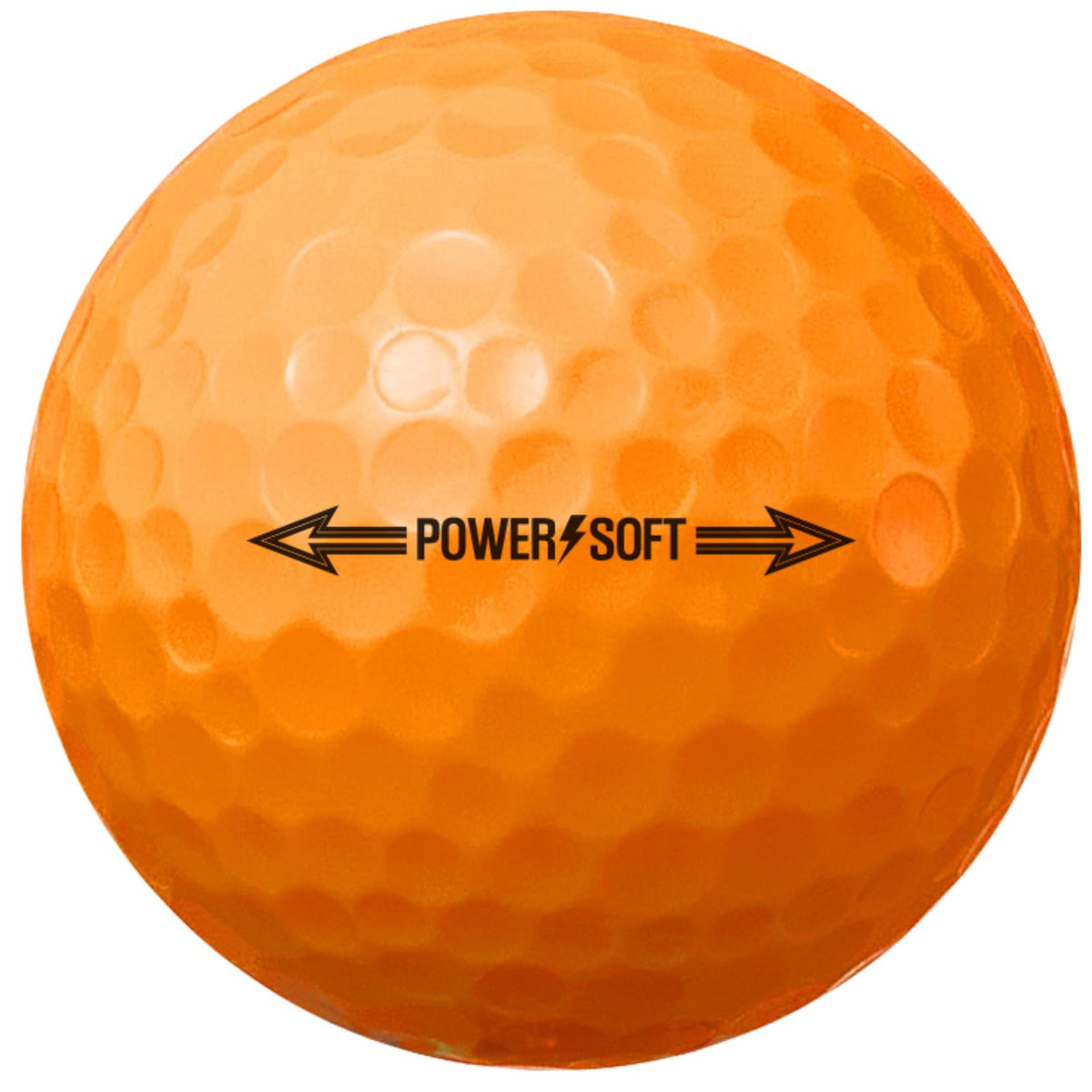Volvik Power Soft orange ball with 75 compression for balanced feel and power