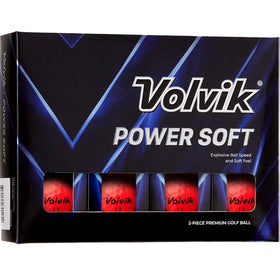 Volvik Power Soft Red balls with a glossy finish for premium feel on greens