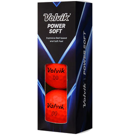 Volvik Power Soft Red balls feature an ionomer cover for durability and control