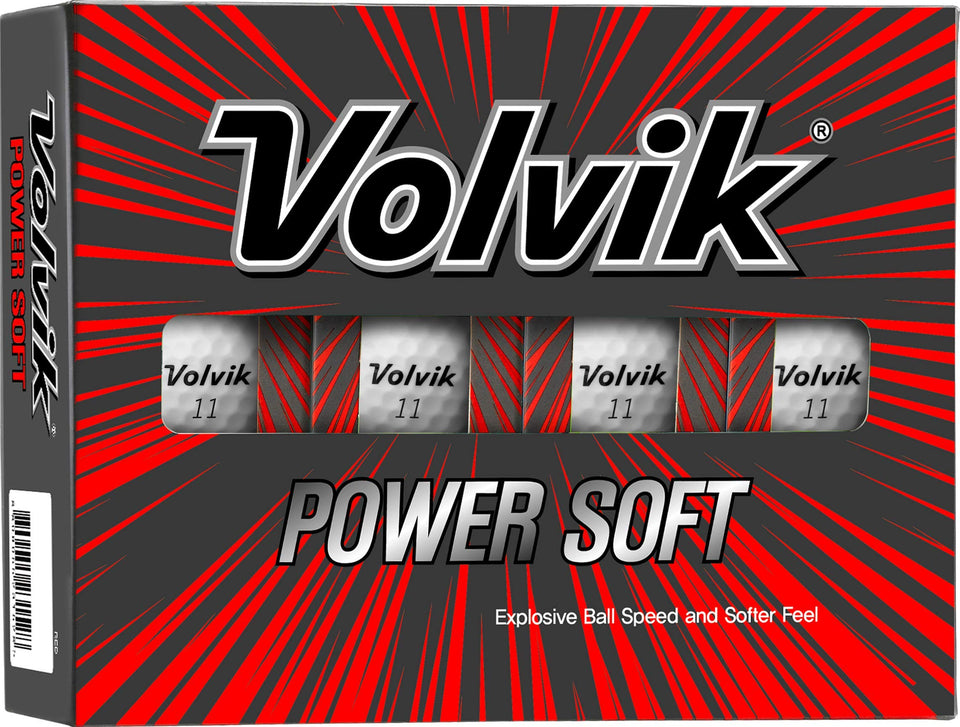 Volvik Power Soft White golf ball with explosive speed off the tee