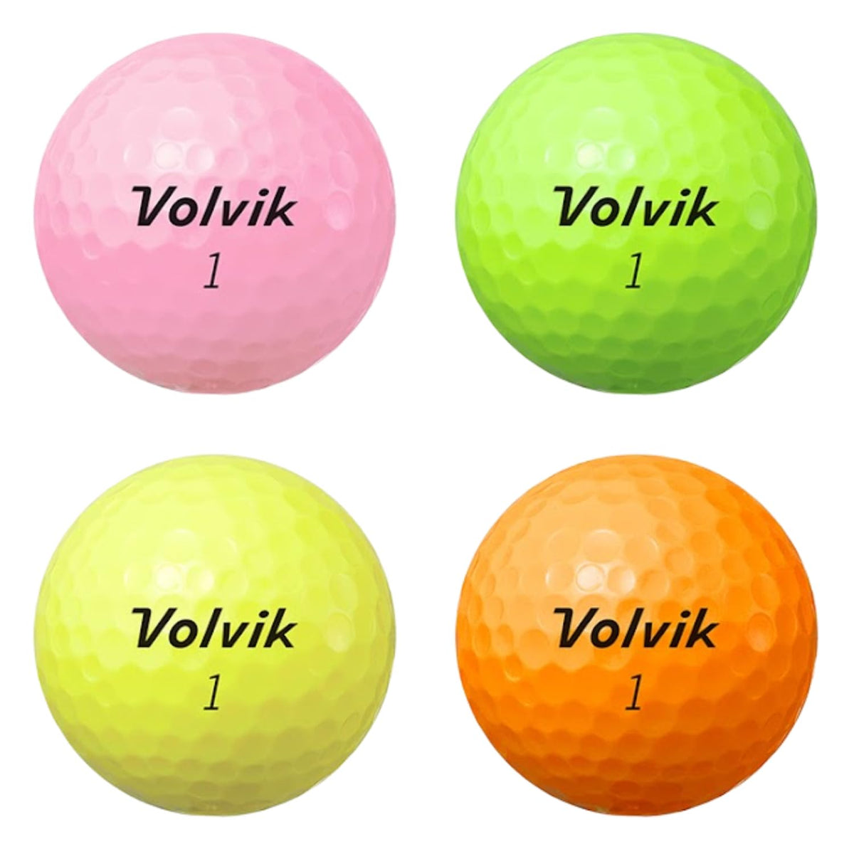 Volvik Radiance golf balls in flight, suggesting stable flight and solid distance on drives
