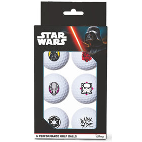 Volvik Star Wars Power Soft golf balls featuring Darth Vader sleeve for soft feel and longer distance