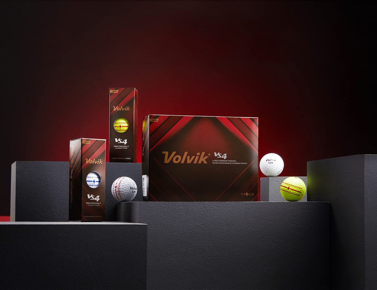 Volvik Tour VS4 soft feel on tee shots, improving contact.