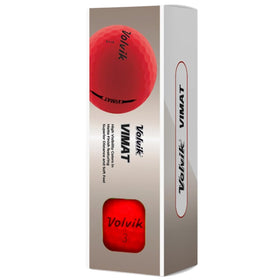 Volvik VIMAT bright red color aids tracking in flight and on greens.