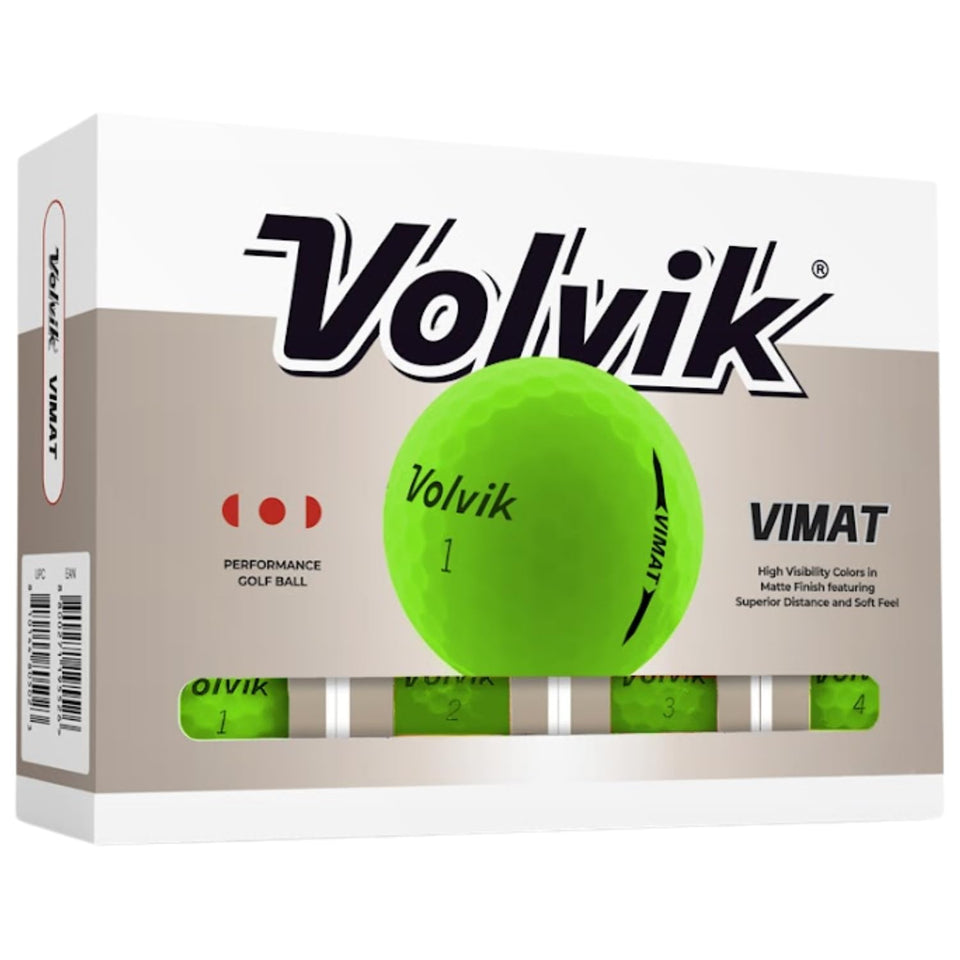 Volvik VIMAT Green ball with matte finish for easier tracking in sun and shade