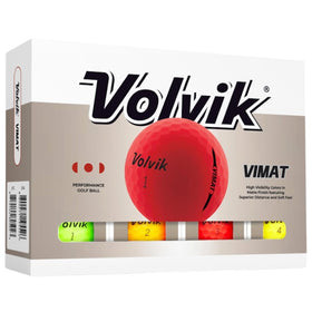 Volvik VIMAT golf balls with matte finish boost visibility in all lighting.