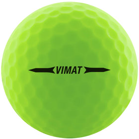 Volvik Vimat Green featuring soft core for fast initial speed and longer reach.