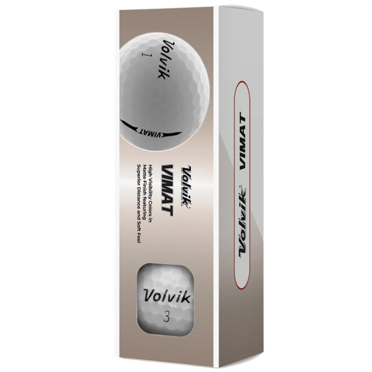 Volvik VIMAT ball showing ionomer cover for durable, reliable control
