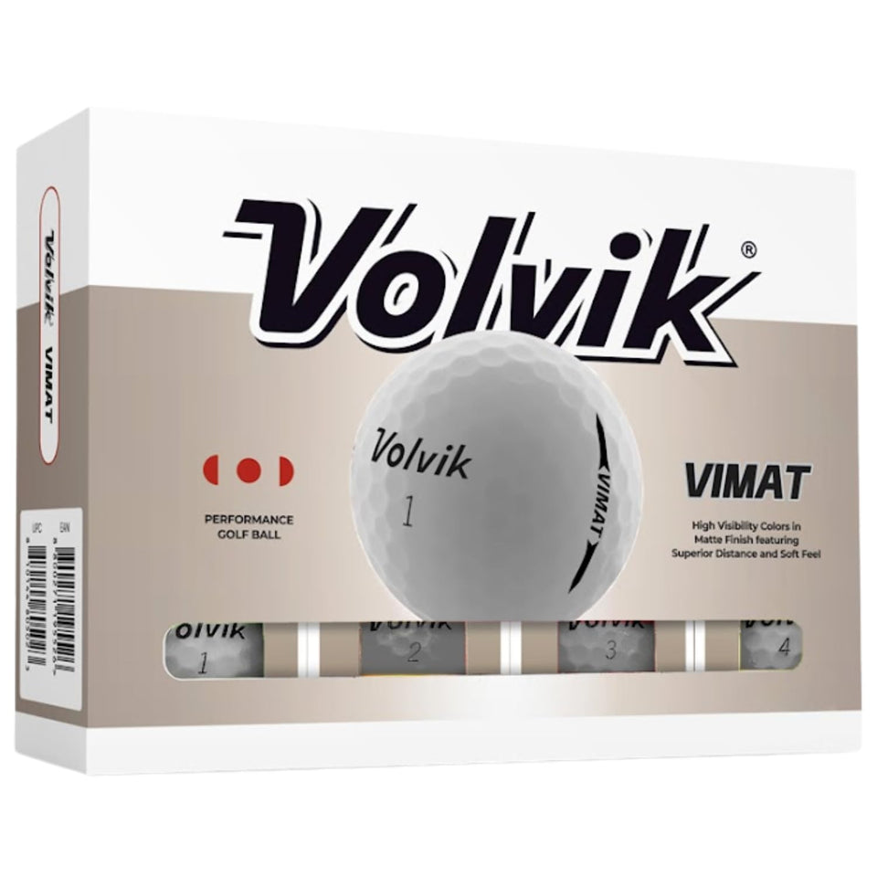 Volvik VIMAT golf ball with matte finish improves visibility in sun and shade