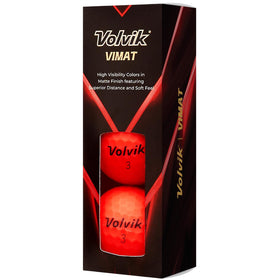 Volvik Vimat Red ball featuring 332-dimple design for stable flight