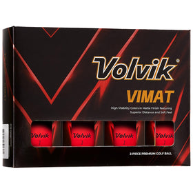 Volvik Vimat Red golf ball with matte finish for glare-free tracking