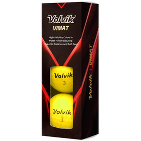 Volvik Vimat Yellow golf balls featuring a 332-dimple design for stable flight