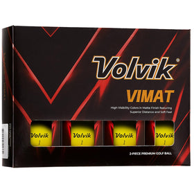 Volvik Vimat Yellow golf balls with matte finish for glare-free tracking