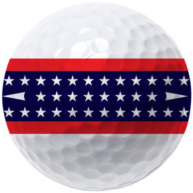 In-hand Volvik Vista3 USA Patriot Edition ball for comfortable grip