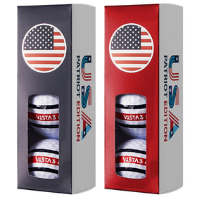 Volvik Vista3 USA Patriot Edition promotional ball on display for recognition