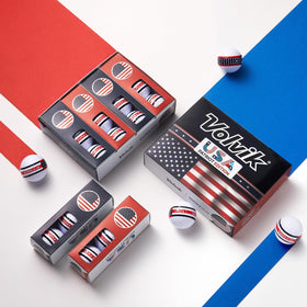 Volvik Vista3 USA Patriot Edition cross-section-style image shows soft layer benefits