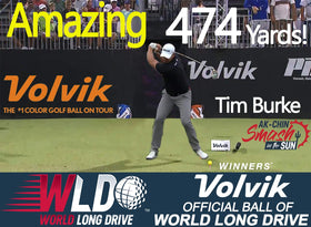 Volvik Vivid blue ball with matte finish improving visibility and feel during play.